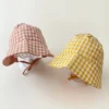 Chapeau Bob Réversible Bébé - Carreaux