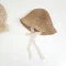 Chapeau de Paille Bébé & Enfant - Nœud en Dentelle – porté (vue 4)